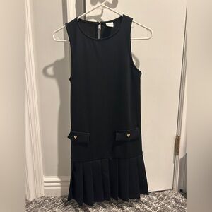 Zara Girls Pleated Navy Blue Pinafore Dress Size 13-14